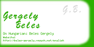 gergely beles business card